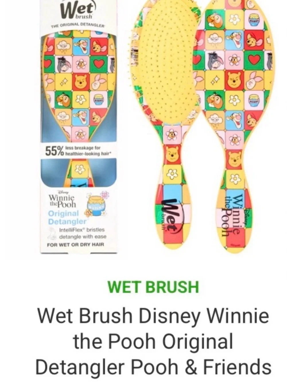 Wet Brush Winnie the Pooh Original Detangler Hair Brush - Yellow Multi